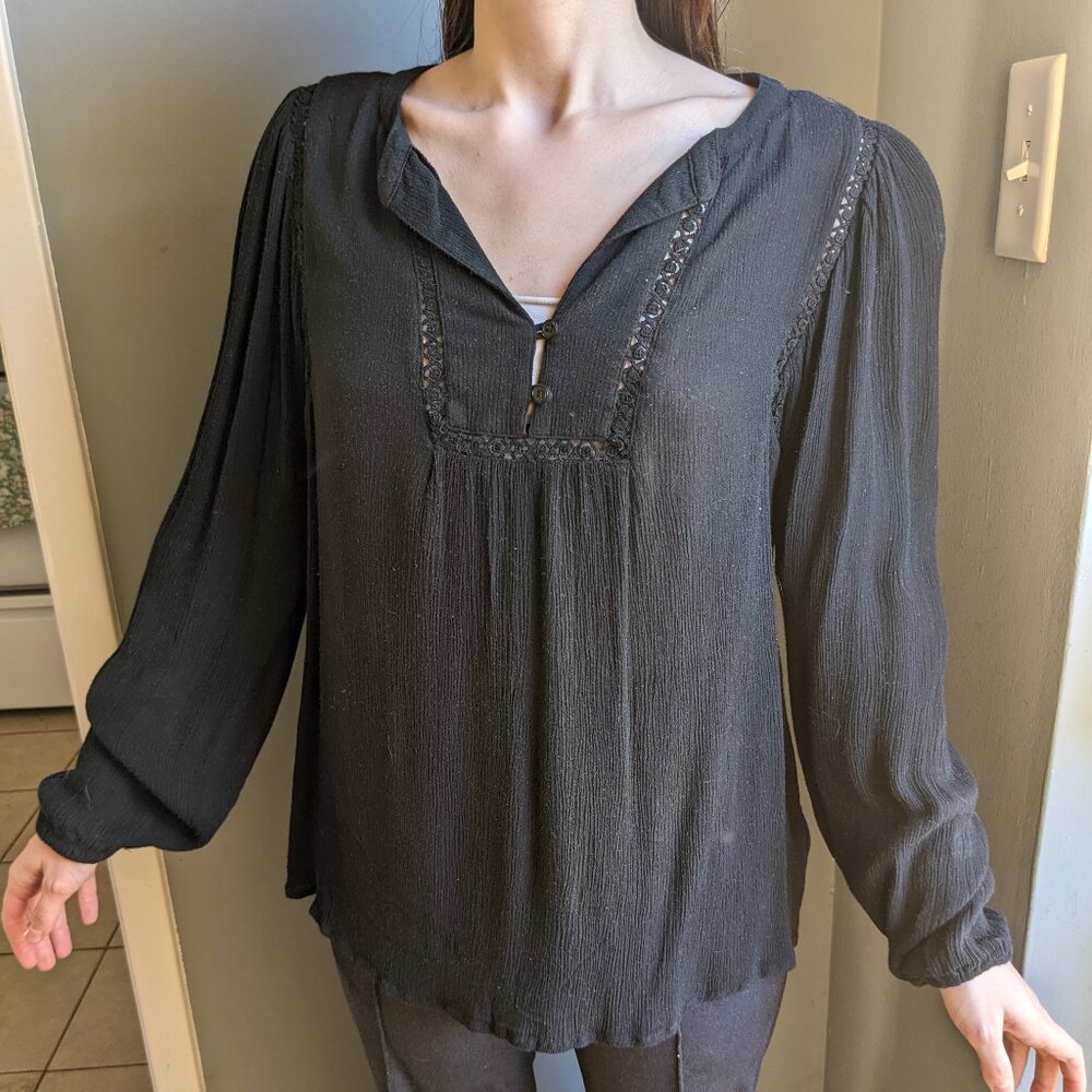 Black Western Gothic Blouse